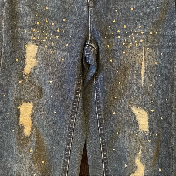 Justice kids distressed jeans with rhinestones - Picture 3 of 5